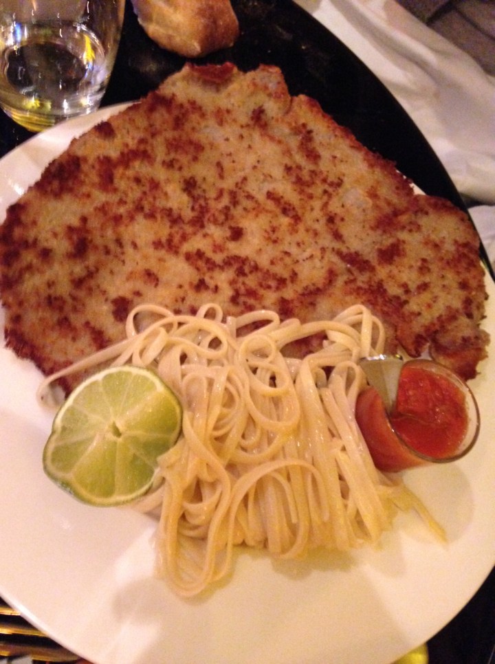 escalope milanaise, café du théatre
