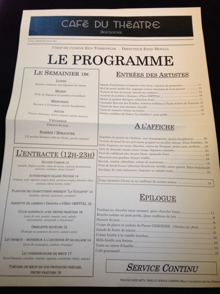 menu café du theatre