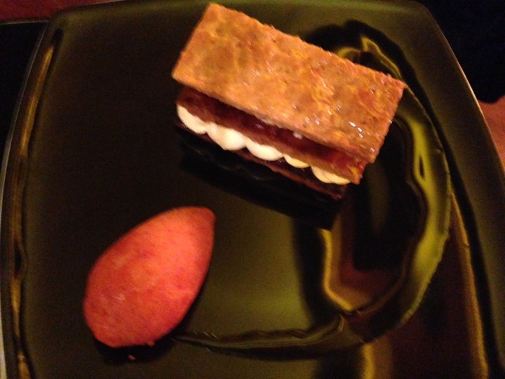 mille feuille aux fraises, café du théatre