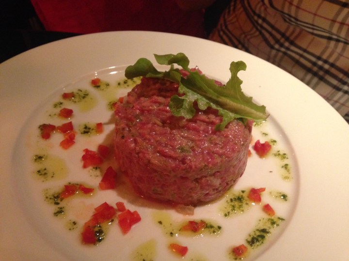 tartare de boeuf, café du théatre