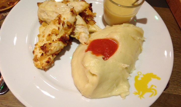 aiguillettes de poulet fermier grillées - poulet purée