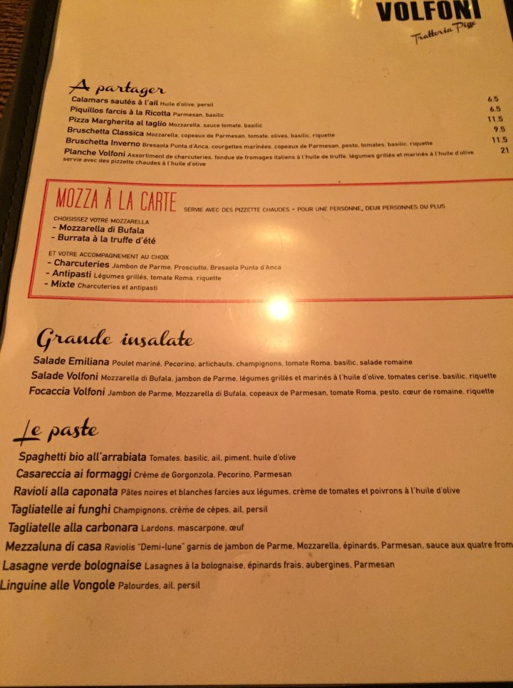 menu volfoni - les restos de boulogne